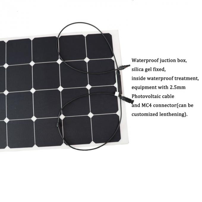 Panneau solaire 100W monocristallin semi flexible anti-vieillissement 1